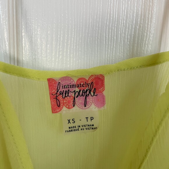 Free People Intimately neon yellow cami tank top - Picture 6 of 8
